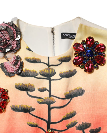 Dolce & Gabbana Multicolor Crystal Embellished A-line Mini Dress
