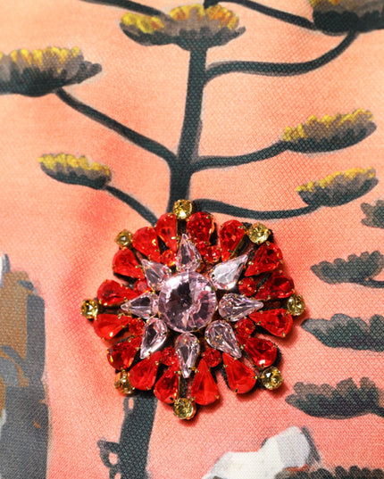 Dolce & Gabbana Multicolor Crystal Embellished A-line Mini Dress