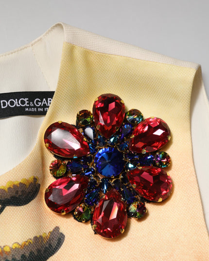 Dolce & Gabbana Multicolor Crystal Embellished A-line Mini Dress