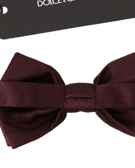 Dolce & Gabbana Silk Polka Dot Adjustable Neck Bow Tie Papillon