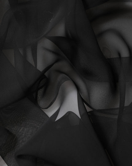 Dolce & Gabbana Black See Through Silk Chiffon Lace Blouse Top