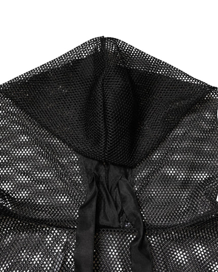 Dolce & Gabbana Black See Through Hooded Pullover Sweater