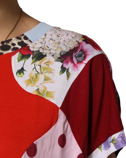 Dolce & Gabbana Multicolor Patchwork Cotton Silk Blouse Top