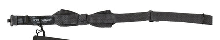 Dolce & Gabbana Gray Patterned Silk Adjustable Neck Bow Tie Papillon
