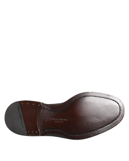 Dolce & Gabbana Brown Velvet Lace Up Oxford Dress Shoes