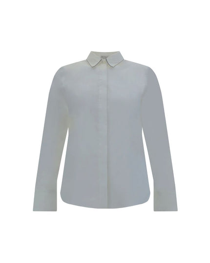 Brunello Cucinelli White Cotton Dress Shirt
