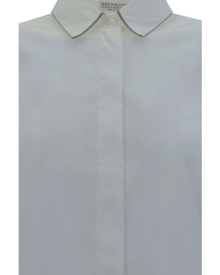 Brunello Cucinelli White Cotton Dress Shirt
