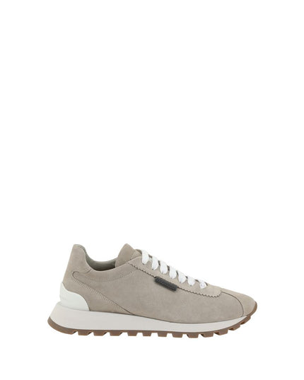 Brunello Cucinelli Beige Rubber Platform Sneakers