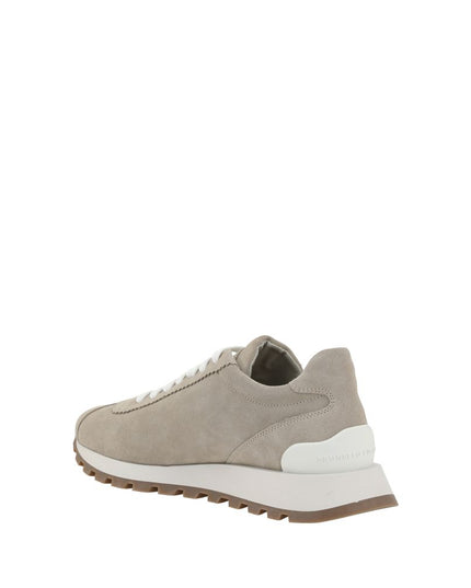Brunello Cucinelli Beige Rubber Platform Sneakers
