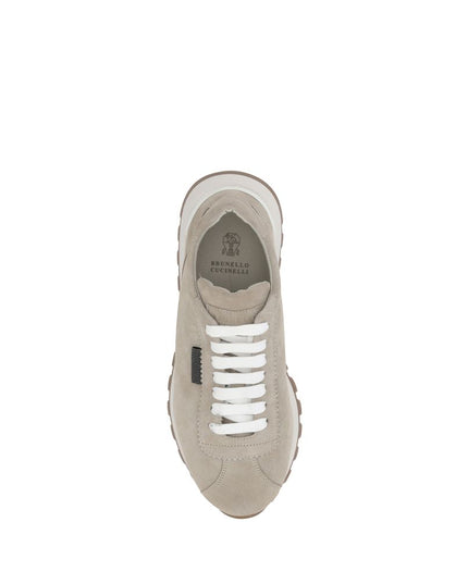 Brunello Cucinelli Beige Rubber Platform Sneakers