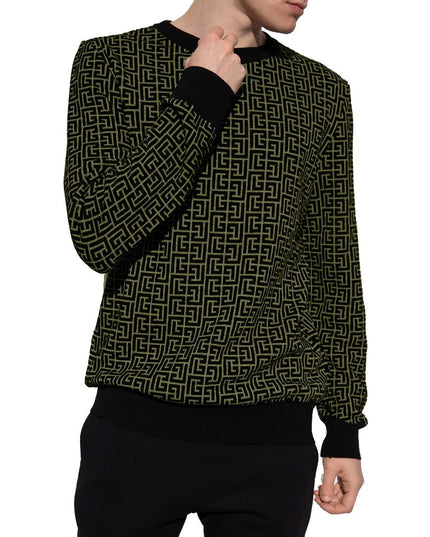 Balmain Green Wool Sweater