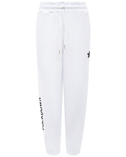 Comme Des Fuckdown White Cotton Women Pants