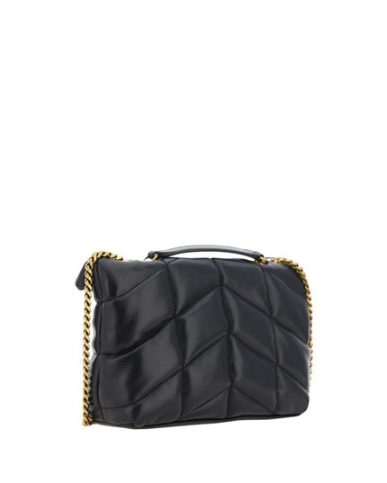 Saint Laurent Black Lamb Ovis Aries Aries Shoulder Bag