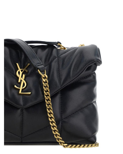 Saint Laurent Black Lamb Ovis Aries Aries Shoulder Bag