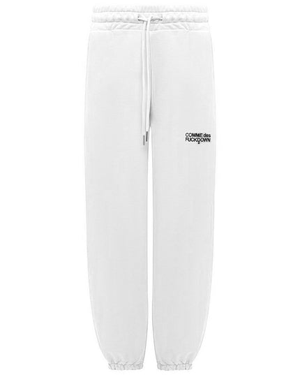 Comme Des Fuckdown White Cotton Women Sweatpant