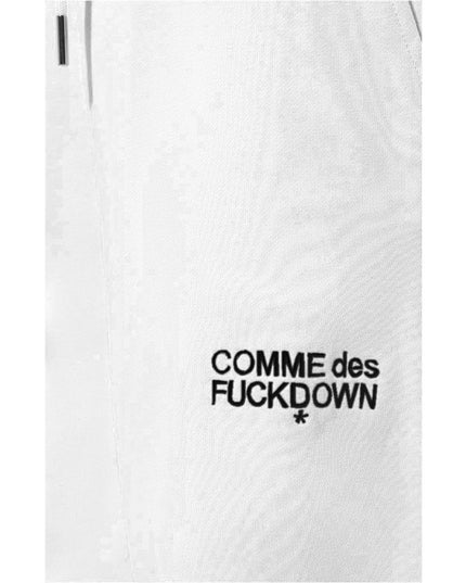 Comme Des Fuckdown White Cotton Women Sweatpant