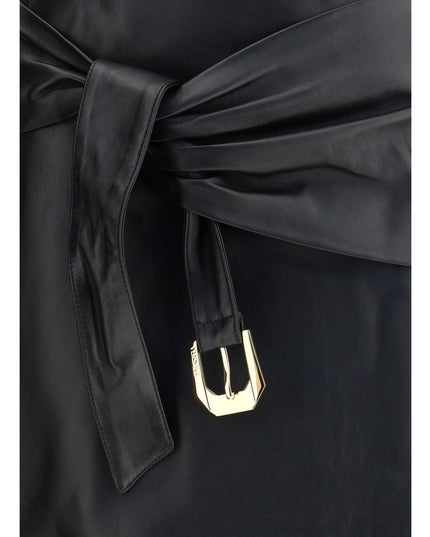 Versace Black Lamb Ovis Aries Aries Mini Skirt