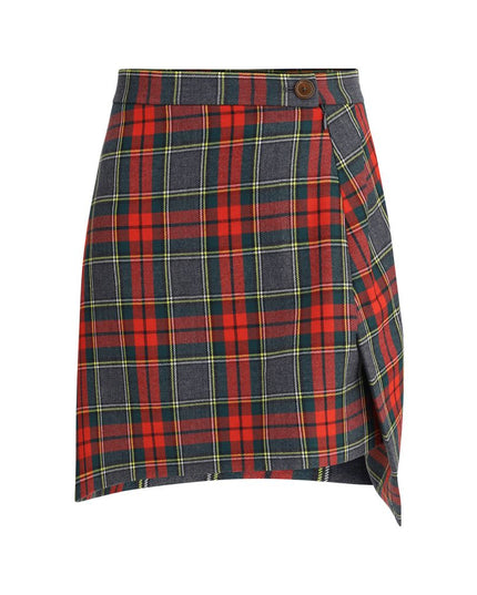 Vivienne Westwood Multicolor Fleece Wool Mini Skirt