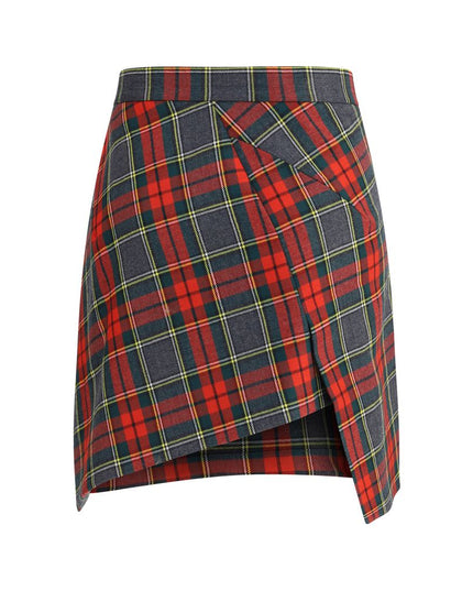 Vivienne Westwood Multicolor Fleece Wool Mini Skirt