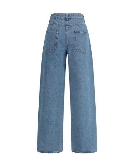 Rohe Blue Cotton Relaxed Fit Jeans