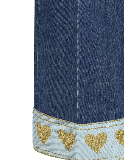 Valentino Blue Cotton Straight-Leg Jeans