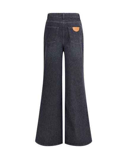 Chloé Black Cotton Flared Jeans