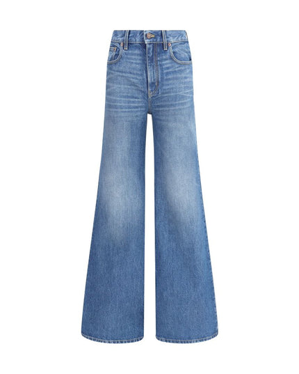 Chloé Blue Cotton Flared Jeans