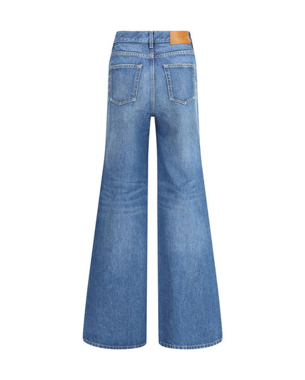 Chloé Blue Cotton Flared Jeans