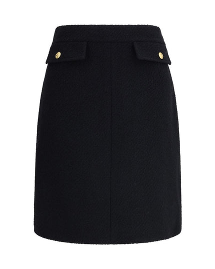 Chloé Black Wool Midi Skirt