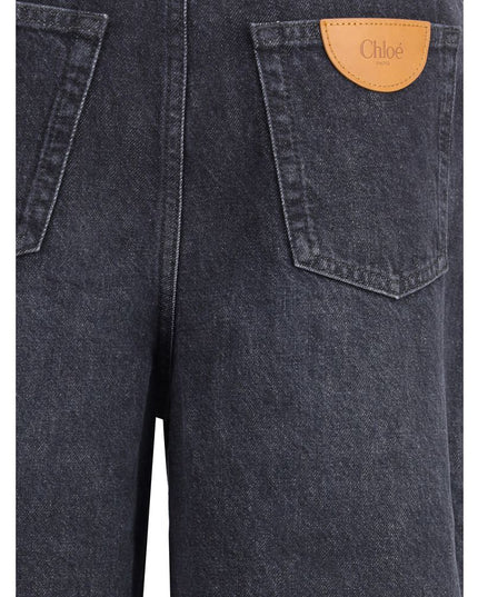 Chloé Black Cotton Flared Jeans