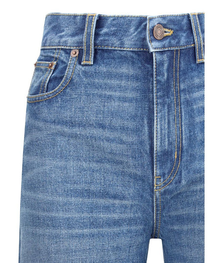 Chloé Blue Cotton Flared Jeans