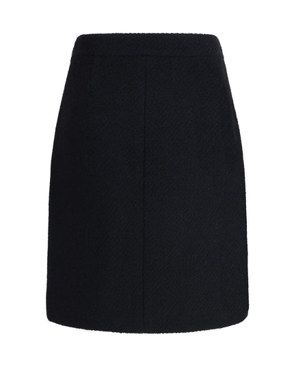 Chloé Black Wool Midi Skirt