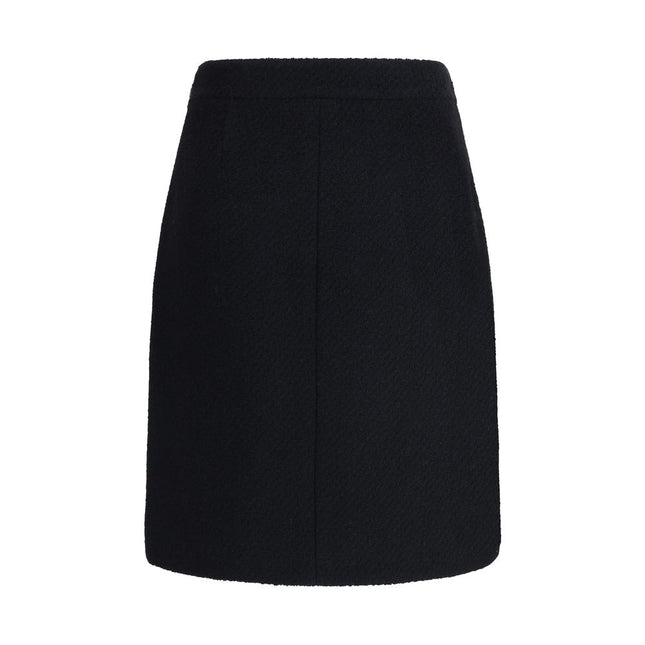 Chloé Black Wool Midi Skirt