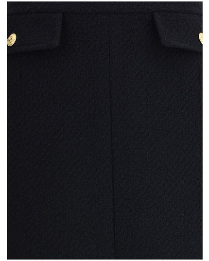 Chloé Black Wool Midi Skirt