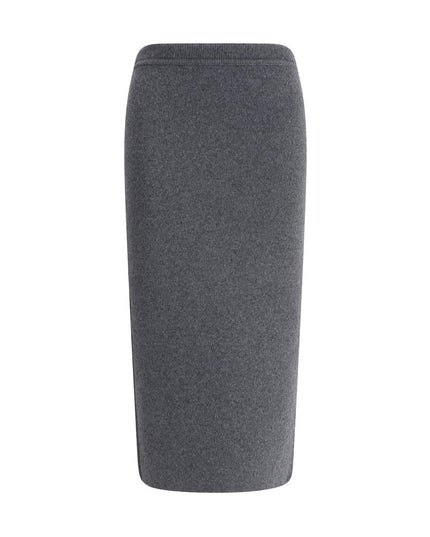 Tom Ford Gray Cashmere Long Skirt