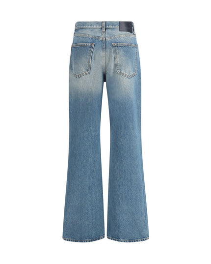 Haikure Light Blue Cotton Flared Jeans