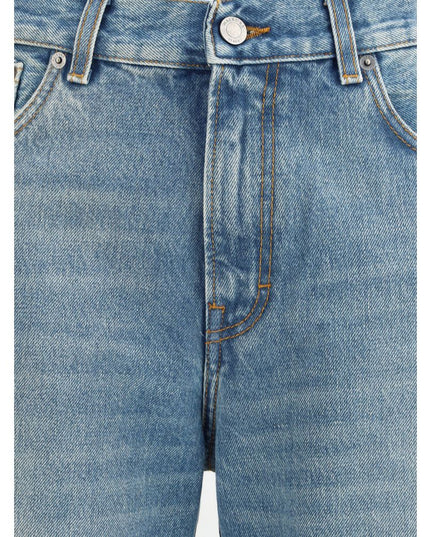 Haikure Light Blue Cotton Flared Jeans