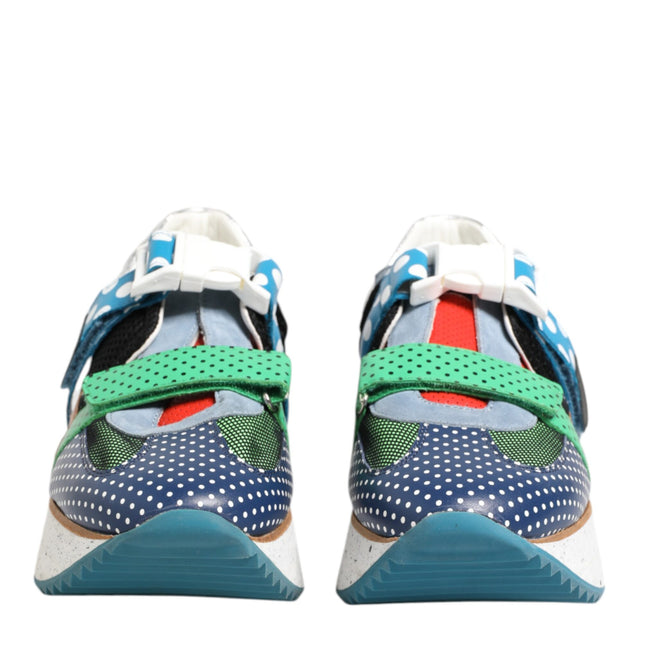 Dolce & Gabbana Multicolor Leather Low Top Sneakers Shoes