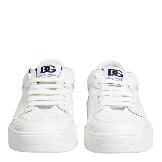 Dolce & Gabbana White Miami Leather Low Top Sneakers Shoes
