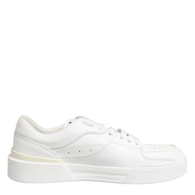 Dolce & Gabbana White Miami Leather Low Top Sneakers Shoes