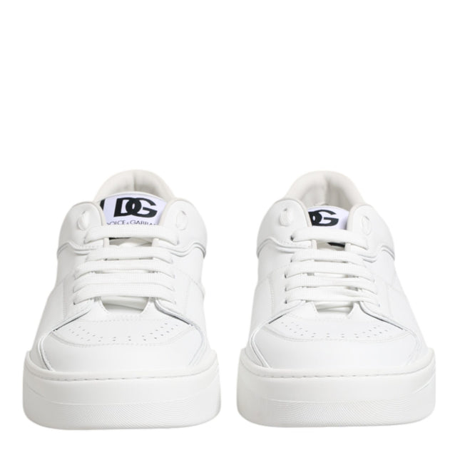 Dolce & Gabbana White Miami Leather Low Top Sneakers Shoes