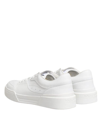 Dolce & Gabbana White Miami Leather Low Top Sneakers Shoes