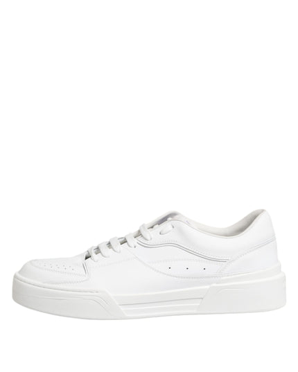 Dolce & Gabbana White Miami Leather Low Top Sneakers Shoes