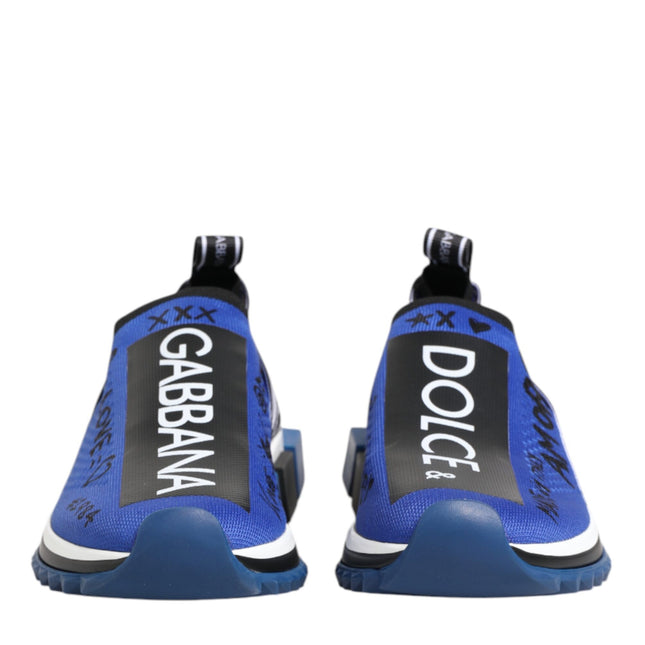 Dolce & Gabbana Blue Logo Low Top Sorrento Sneakers Shoes