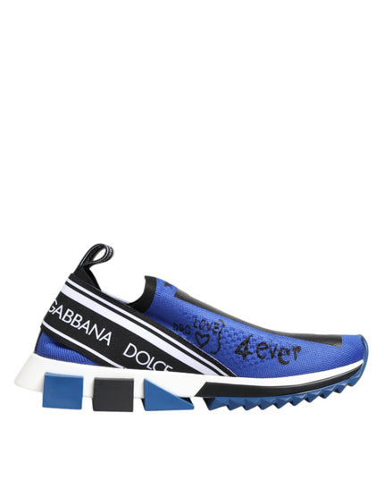 Dolce & Gabbana Blue Logo Low Top Sorrento Sneakers Shoes
