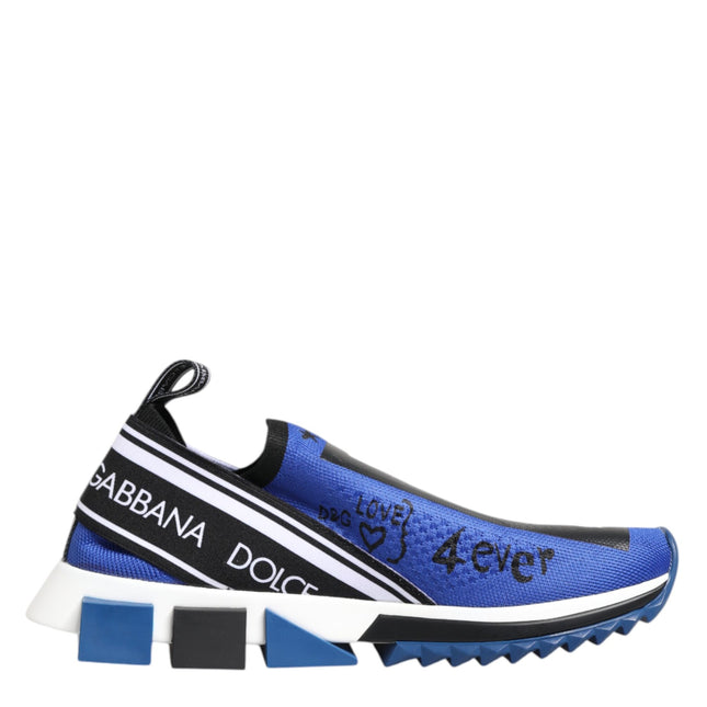 Dolce & Gabbana Blue Logo Low Top Sorrento Sneakers Shoes
