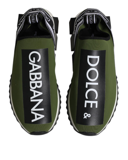 Dolce & Gabbana Green Logo Low Top Sorrento Men Sneakers Shoes