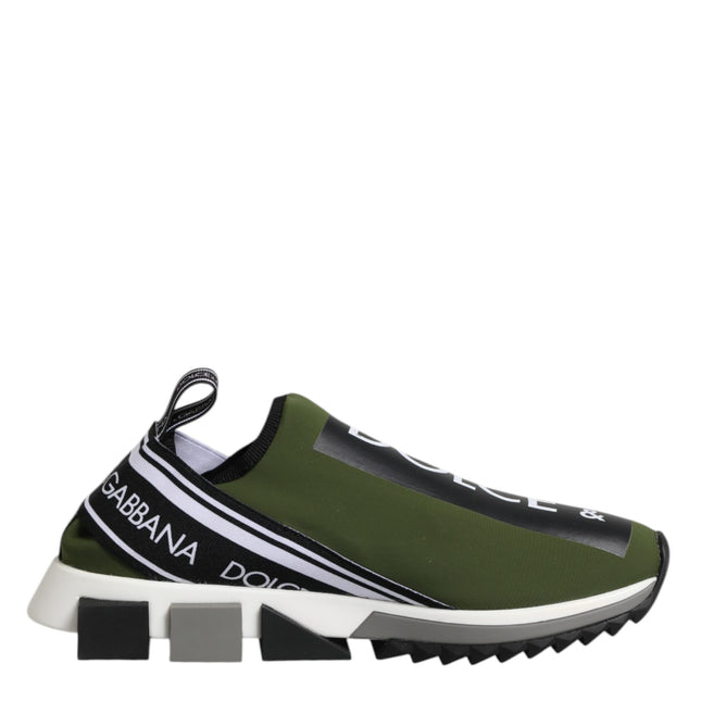 Dolce & Gabbana Green Logo Low Top Sorrento Men Sneakers Shoes