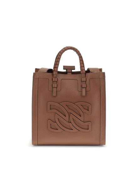 Casadei Brown Calf Leather Bos Taurus Shoulder Bag
