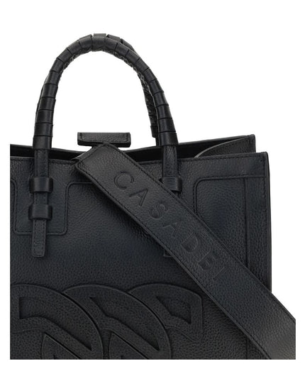 Casadei Black Calf Leather Bos Taurus Shoulder Bag